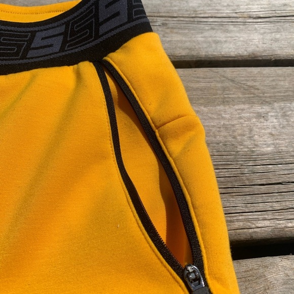 SikSilk Yellow Athletic Shorts – Men’s M – Logo Waistband - Picture 5 of 8